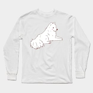 Cute Samoyed dog illustration Long Sleeve T-Shirt